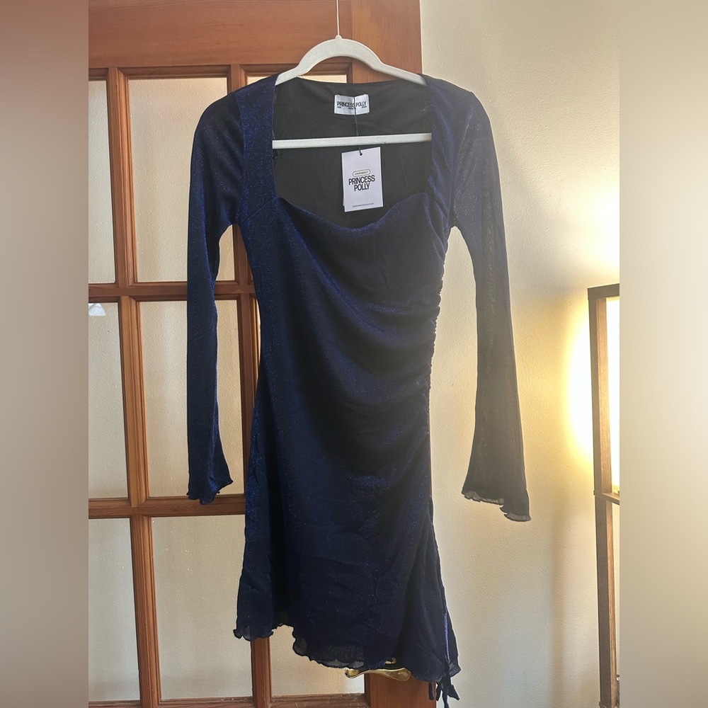 Princess Polly Midnight Blue Long Sleeve Dress